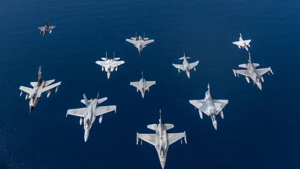 Φώτο Αρχείου / Από παλιότερη ΝΑΤΟϊκή αεροπορική άσκηση “Ηνίοχος” που πραγματοποιείται κάθε χρόνο - και το 2026 - με έδρα της άσκησης την 117 ΠΜ στην Ανδραβίδα / Πηγή: ΠΑ