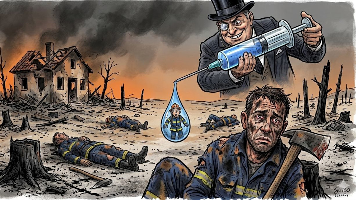 Η πολεμική εμπλοκή της χώρας δεν αφήνουν οικονομικά περιθώρια για ενίσχυση της προστασίας του λαού Πόλεμος - πυροσβεστική - πυροσβέστες