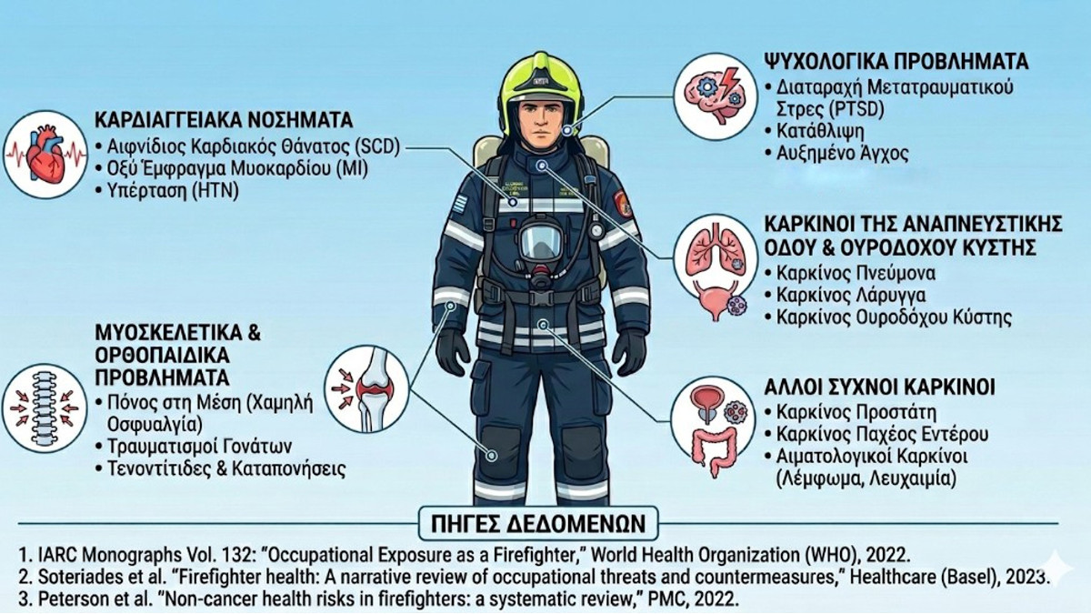 Επαγγελματικές ασθένειες των πυροσβεστών